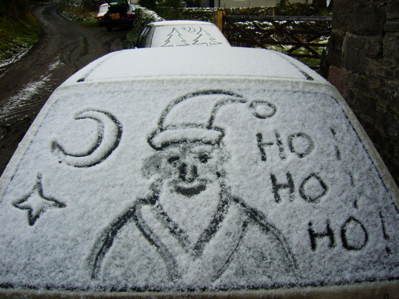 Santa's in the car!