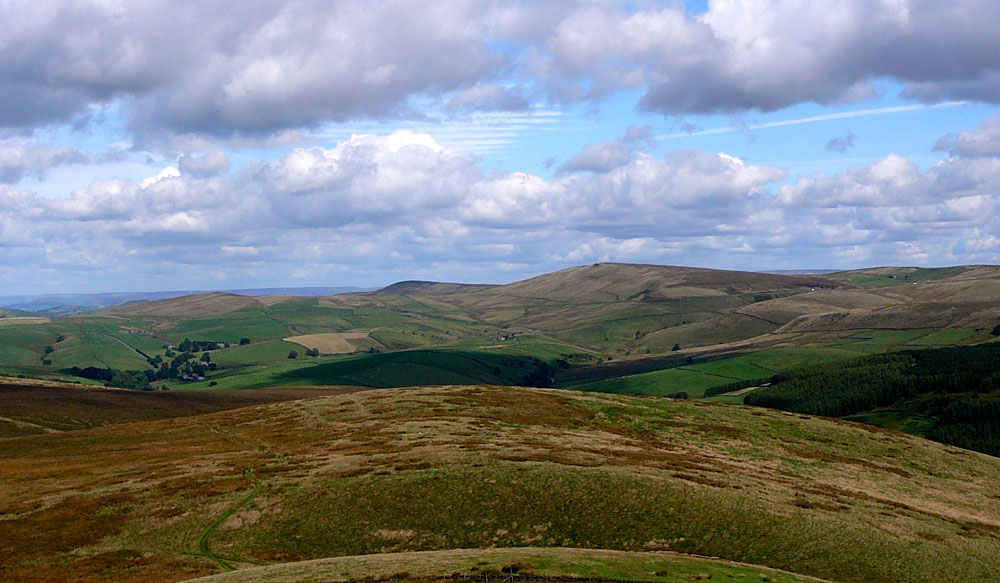 Shining Tor and Oldgate Nick, from Shutlingsloe