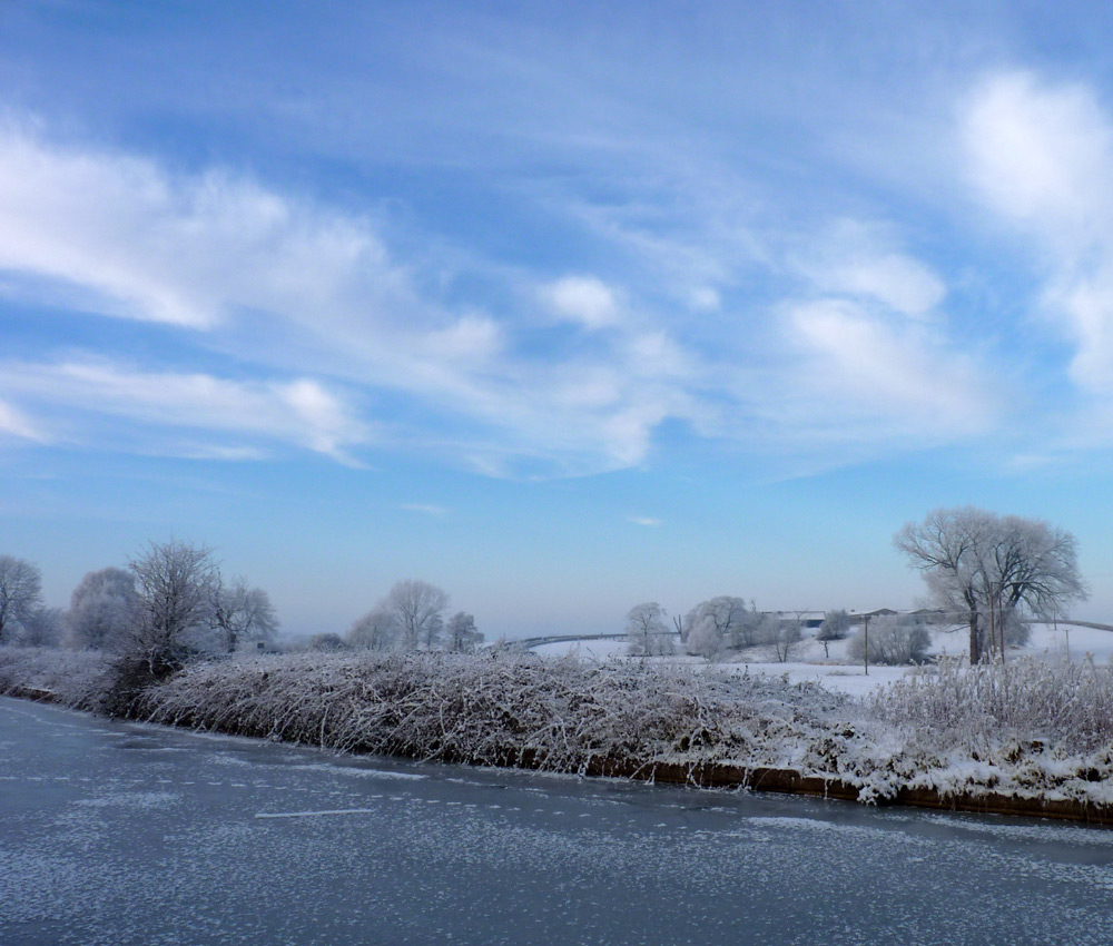 Frozen canal