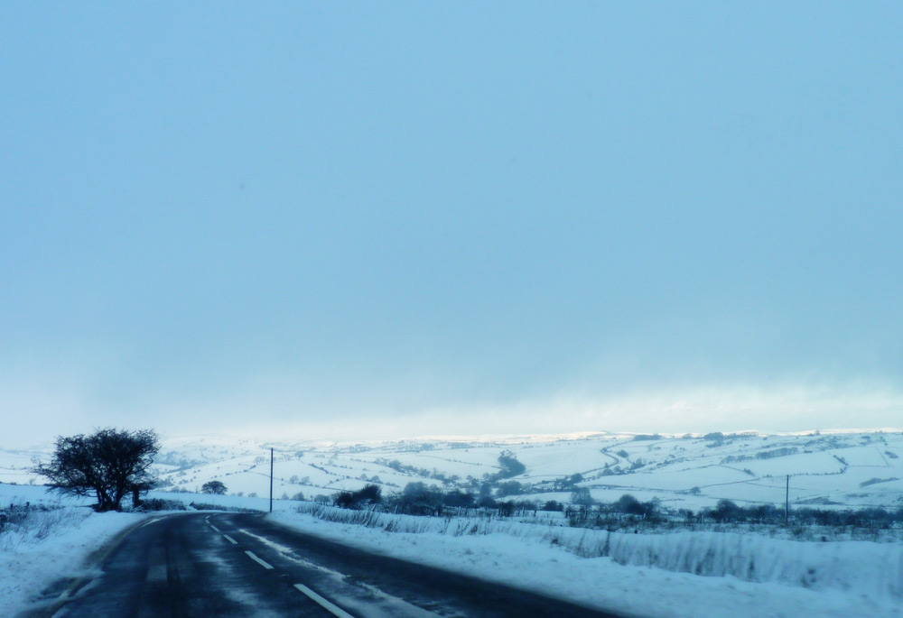 Blue snow