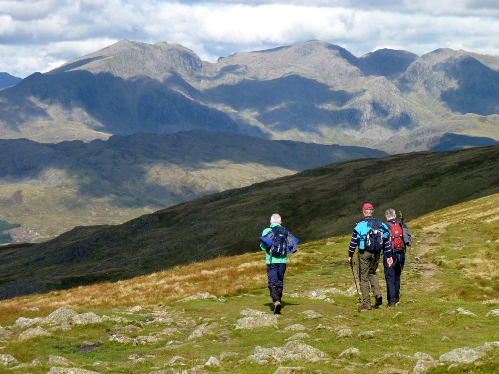 Trio walking