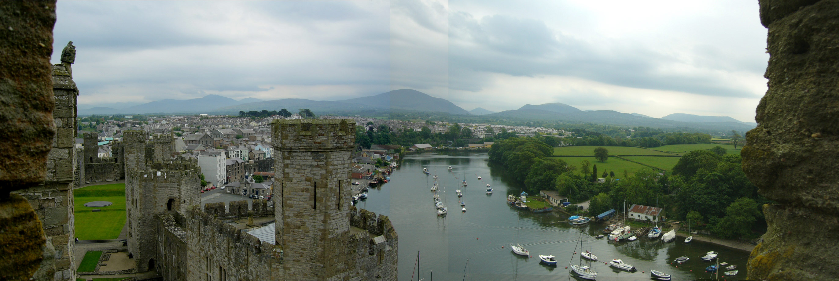 Caernarfon Castle Panoramic View