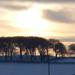 Snowy sunset